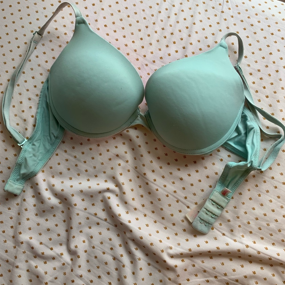 PINK Victoria’s Secret light blue push-up bra